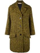 Marni Oversized Tweed Coat, Women's, Size: 42, Yellow/orange, Cotton/polyamide/viscose/virgin Wool