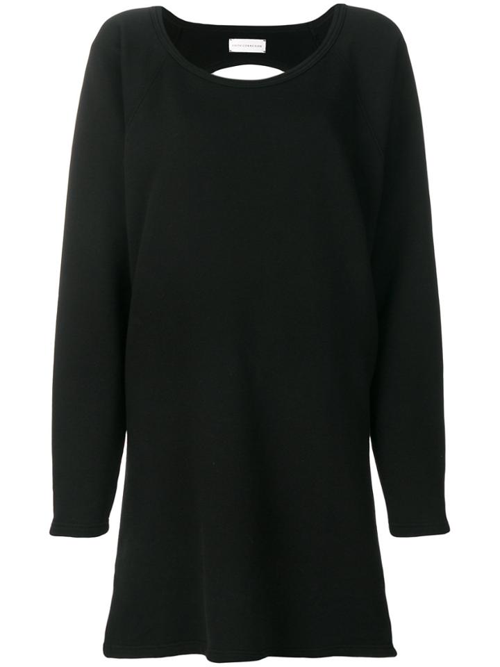 Faith Connexion Open Back Sweat Dress - Black