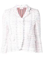Thom Browne Braided Ribbon Tweed Sport Coat - White