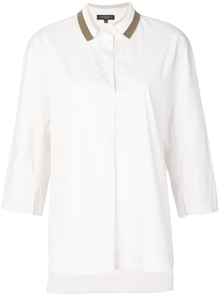 Antonelli Collar Detail Shirt - White
