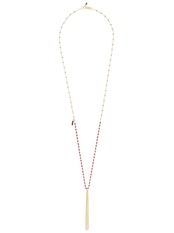 Isabel Marant Enamelled Tassel Necklace - Metallic