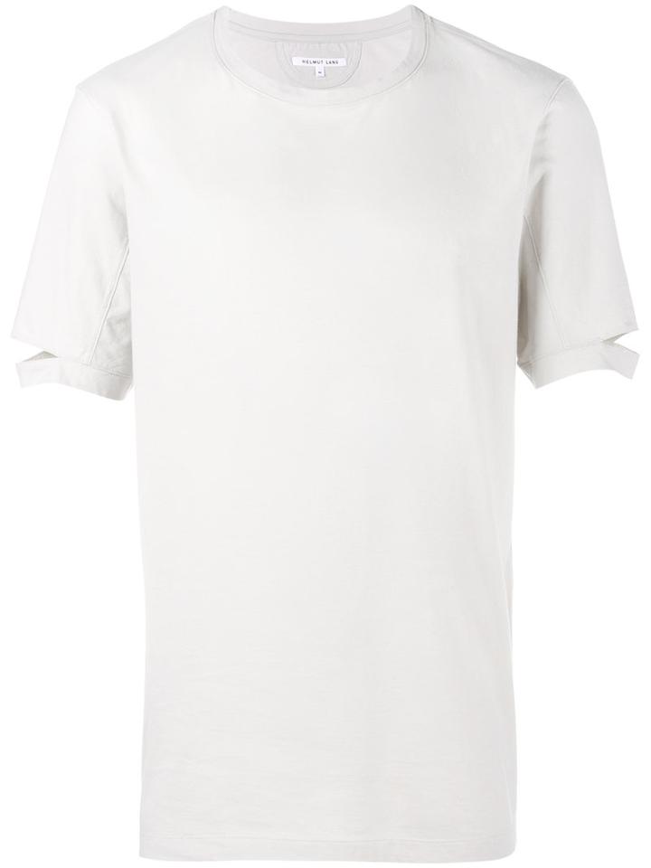Helmut Lang Slash Sleeve T-shirt, Men's, Size: Medium, Grey, Cotton
