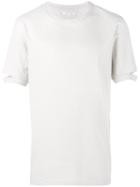 Helmut Lang Slash Sleeve T-shirt, Men's, Size: Medium, Grey, Cotton
