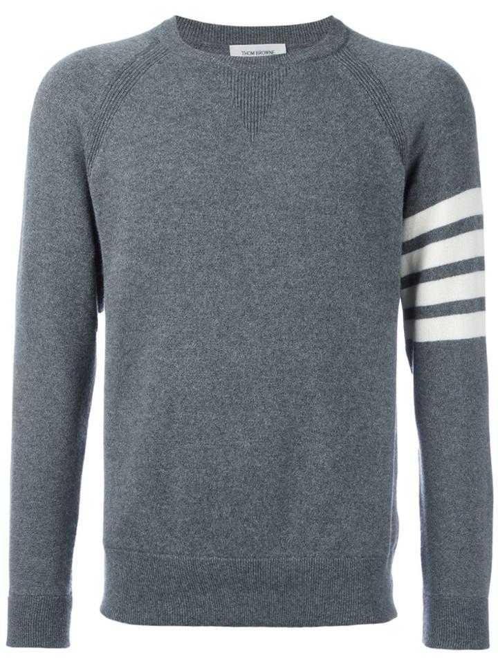 Thom Browne Fully Fashioned French Terry Crewneck Sweatshirt With