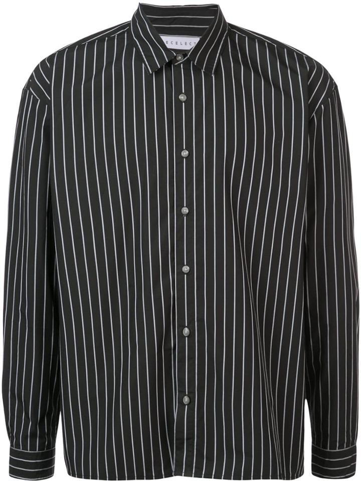 The Celect Striped Long-sleeve Shirt - Black