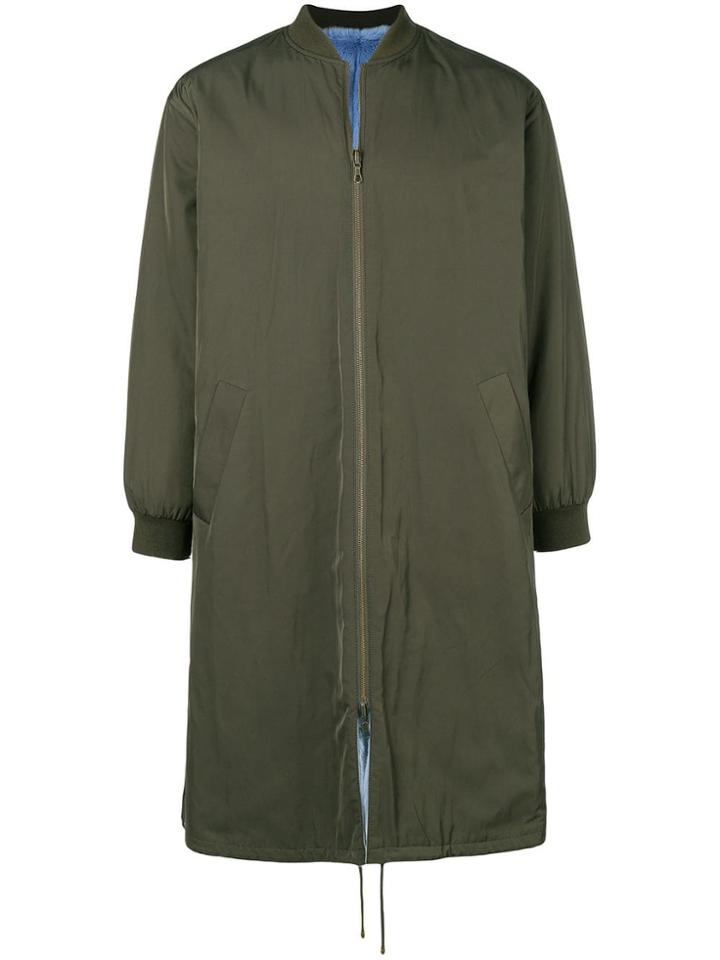 Liska Long Padded Coat - Green