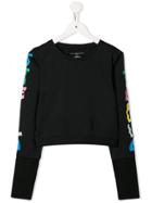 Stella Mccartney Kids Teen Scribble Logo Print Sweatshirt - Black