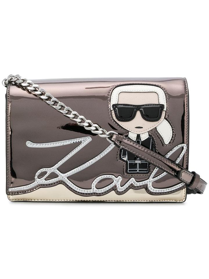 Karl Lagerfeld Ikonik Crossbody Bag - Metallic