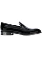 Versace Greek Key Slippers - Black