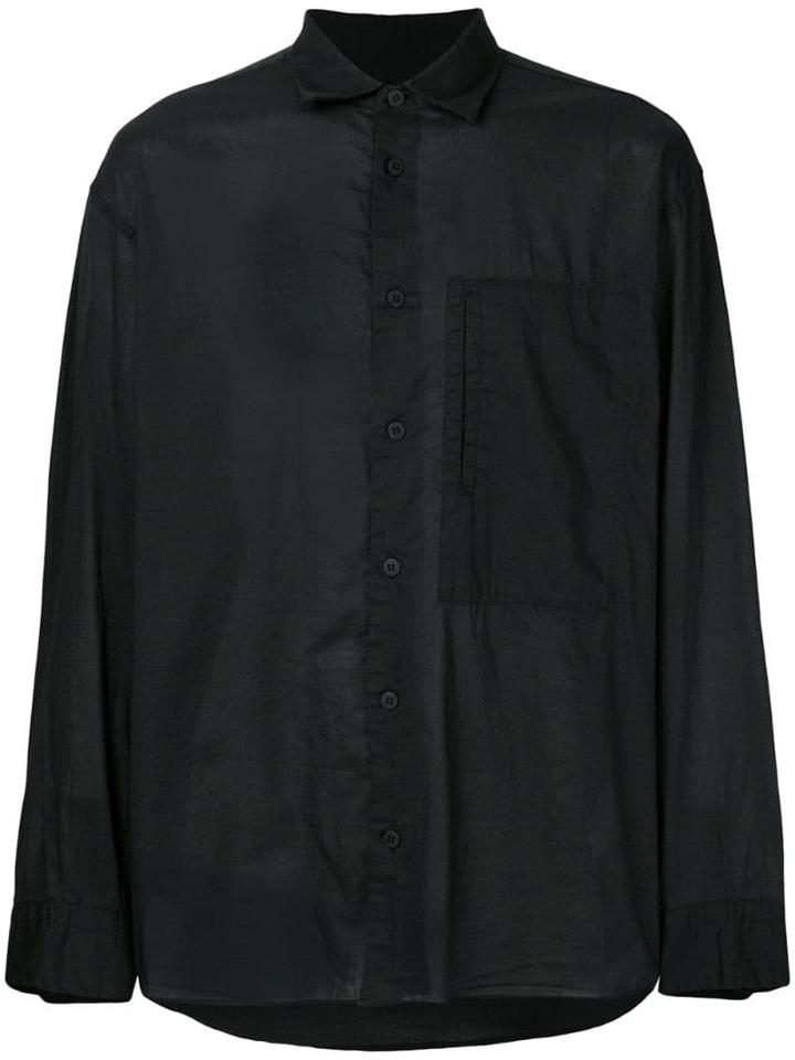 Issey Miyake Men Classic Plain Shirt - Black