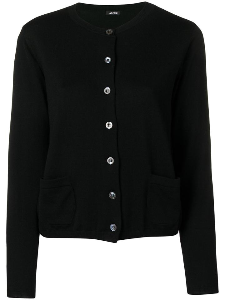 Aspesi Slim Fit Cardigan - Black