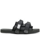 Suicoke Touch Strap Buckle Sandals - Black