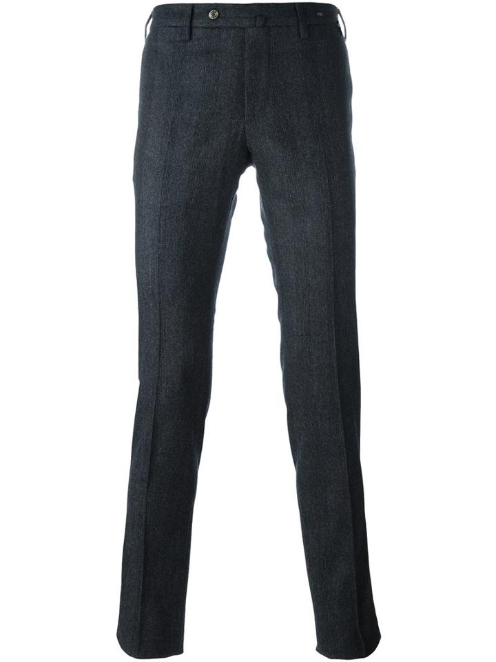 Pt01 Tailored Trousers, Men's, Size: 52, Grey, Spandex/elastane/virgin Wool