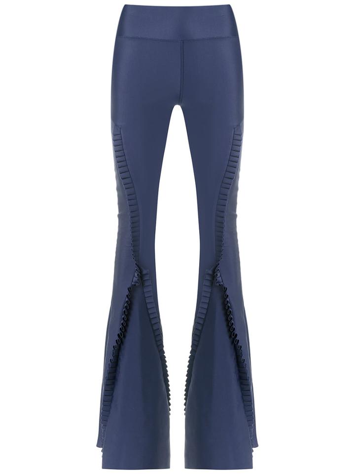 Andrea Bogosian Flared Trousers, Women's, Size: Medium, Blue, Spandex/elastane/polyimide