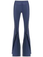 Andrea Bogosian Flared Trousers, Women's, Size: Medium, Blue, Spandex/elastane/polyimide