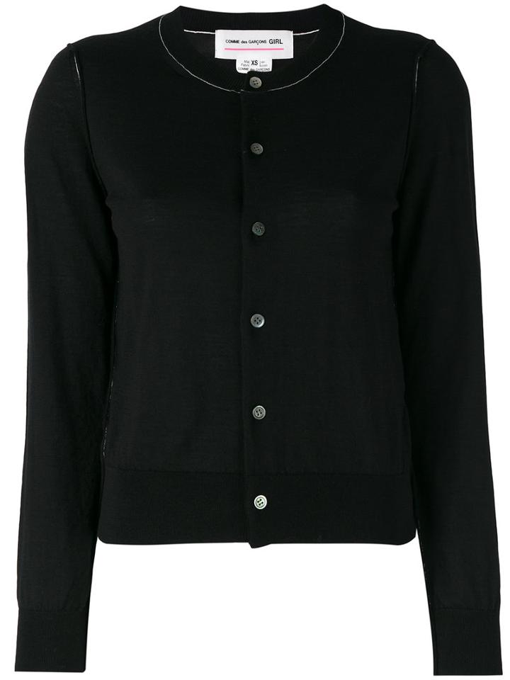 Comme Des Garçons Girl - Gilet Cardigan - Women - Cotton/wool - Xs, Black, Cotton/wool