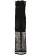 Vera Wang Sleeveless Gown - Black