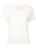 Simon Miller - Round Neck T-shirt - Women - Silk/cotton - 1, Nude/neutrals, Silk/cotton