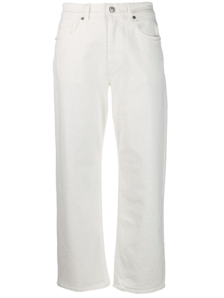 P.a.r.o.s.h. High Wasted Ankle Length Trousers - White