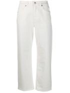 P.a.r.o.s.h. High Wasted Ankle Length Trousers - White