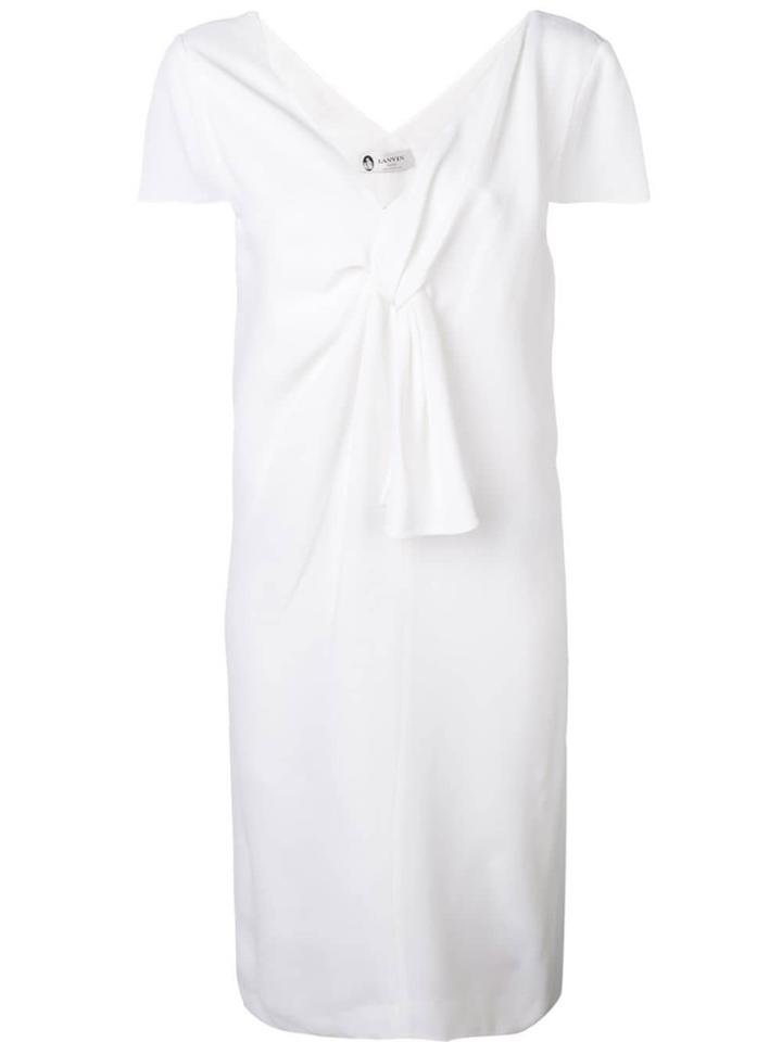 Lanvin Tied Front Mini Dress - White