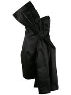 Paule Ka Satin Bow Dress - Black