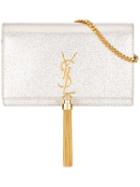 Saint Laurent Small Monogram Kate Crossbody Bag, Women's, Grey, Leather/metal (other)