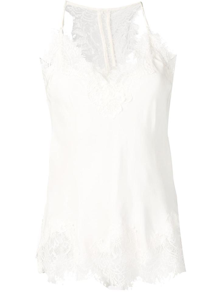 Gold Hawk Longline Lace Cami Top - White