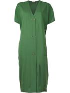 Lanvin Panelled Knee Length Dress, Women's, Size: 40, Green, Viscose/spandex/elastane