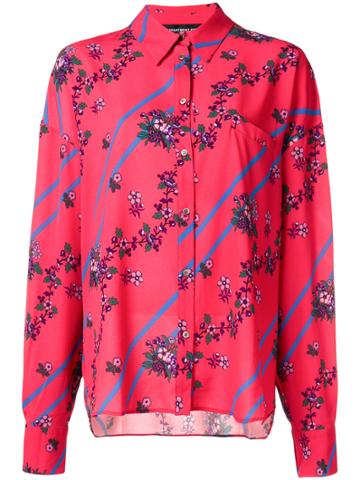 Department 5 Floral Stripe Shirt - Red