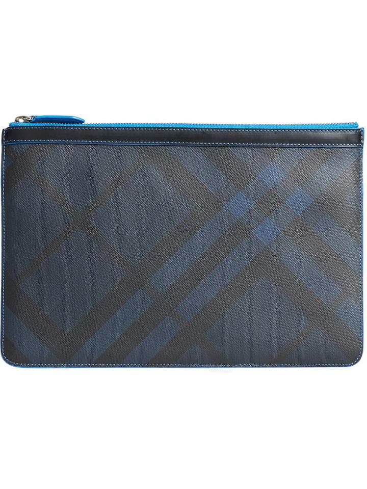 Burberry London Check Pouch - Blue