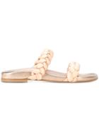 Oscar De La Renta Braided Sliders - Nude & Neutrals