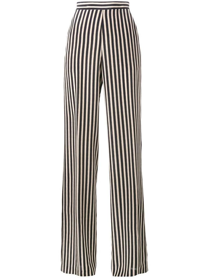 Etro Stripe Wide-leg Trousers, Women's, Size: 44, Nude/neutrals, Silk