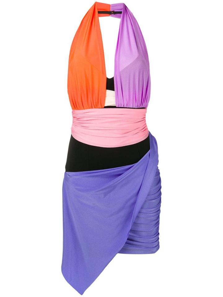 Fausto Puglisi Deep V-neck Dress - Purple
