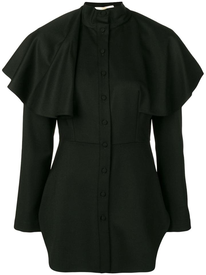 Sara Battaglia Capelet Shirt - Black