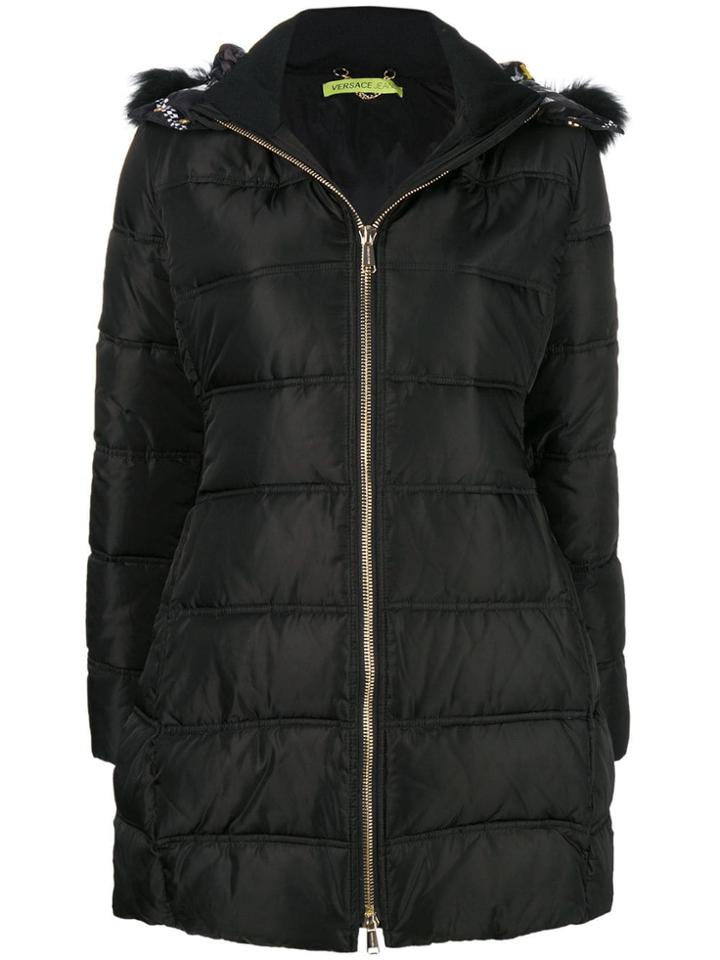 Versace Jeans Zipped Padded Coat - Black