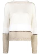 Brunello Cucinelli Sequin Embellished Jumper - Neutrals