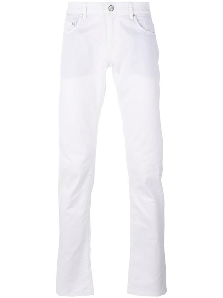Pt01 - Slim-fit Trousers - Men - Cotton/spandex/elastane - 30, White, Cotton/spandex/elastane