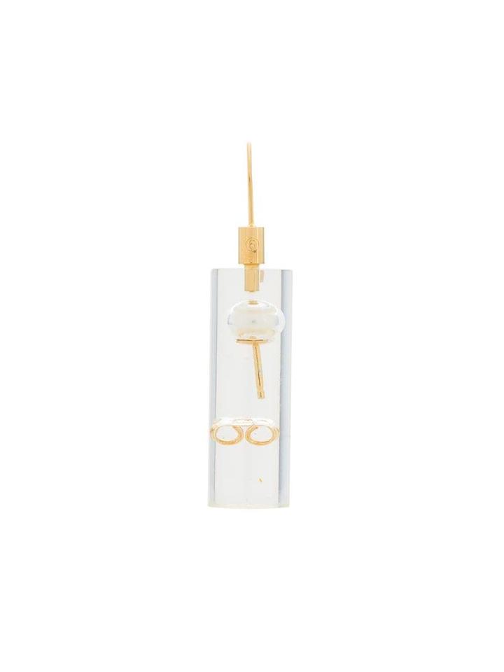 Mm6 Maison Margiela Encapsulated Stud Drop Earring - Gold