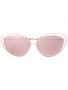 Linda Farrow Cat-eye Tinted Sunglasses - Metallic