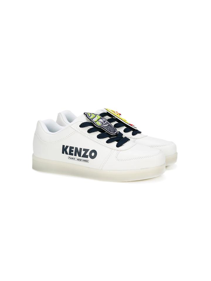 Kenzo Kids Teen Light-up Sole Sneakers - White