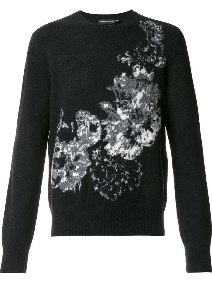 Alexander Mcqueen Intarsia Jumper, Men's, Size: Xl, Black, Polyamide/wool
