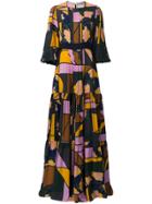 Roksanda Mixed Print Maxi Dress - Multicolour