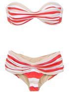 Amir Slama Striped Bikini - Red
