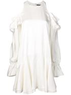 Alexander Mcqueen Ruffle Mini Dress - White