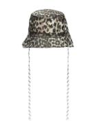 Ganni Leopard Print Bucket Hat - Multicolour
