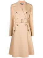 Sport Max Code Double-breasted Belted Coat - Nude & Neutrals