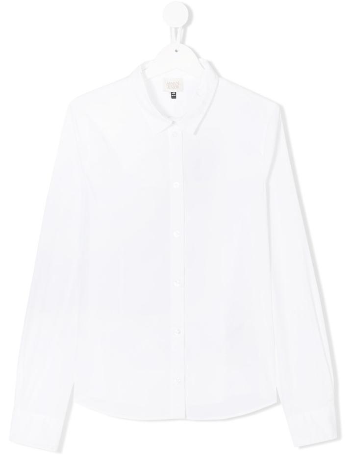 Armani Junior - Classic Shirt - Kids - Cotton - 16 Yrs, White