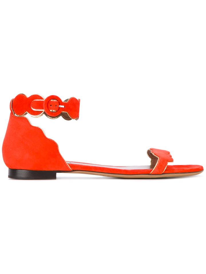 Tabitha Simmons Pearl Sandals - Yellow & Orange