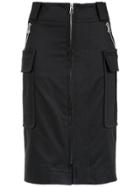 Gloria Coelho Street Pencil Skirt - Blue